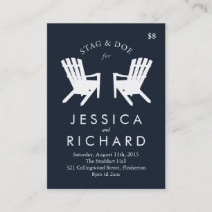 Cartão De Visita O veado e a gama da cadeira de Muskoka Ticket o