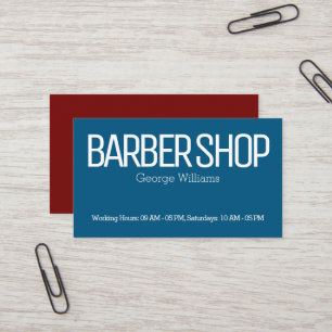 Cartão De Visita O vermelho azul toma partido moderno