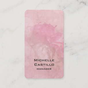 Cartão De Visita O vintage floresce o design original artístico