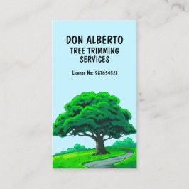Cartão De Visita Oak Tree Logo | Custom Tree Trimming Services