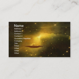 Cartão De Visita Objeto voador de OVNI no espaço