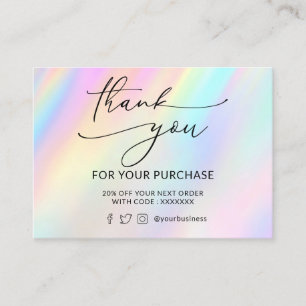 Cartão De Visita obrigado as cores pastosas