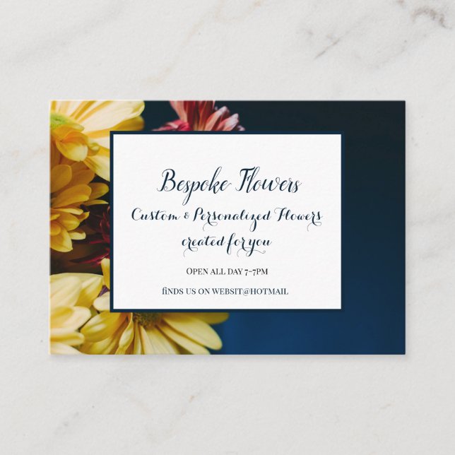 Cartão De Visita obrigado de negócios, flores caseiras (Frente)