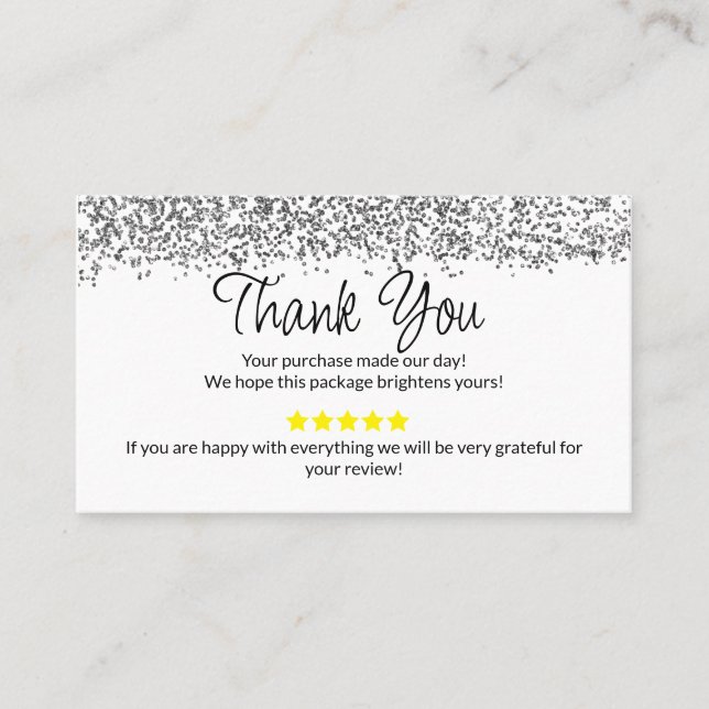 Cartão De Visita obrigado de negócios que você fez em casa (Frente)