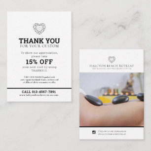 Cartão De Visita Obrigado, foto de saúde, promo repmo mono