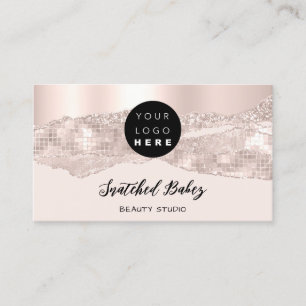 Cartão De Visita Obrigado Logotipo Código QR Compre Rosa Pó Online