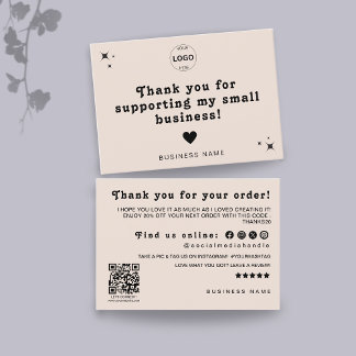 Cartão De Visita Obrigado Logotipo Qr Desconto Do Logotipo Deixar U