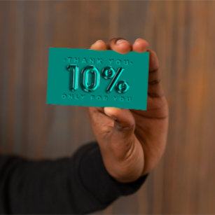 Cartão De Visita Obrigado Logotipo QRCODE 10% OFF Discount Code Tea
