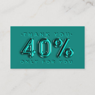 Cartão De Visita Obrigado Logotipo QRCODE 40% OFF Discount Code Tea