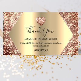 Cartão De Visita Obrigado PARA COMPRA Código de Desconto Cardíaco L