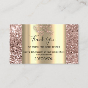 Cartão De Visita Obrigado PELO Código de Desconto do Instalador de