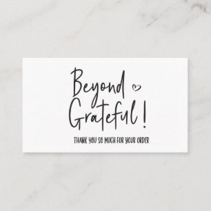 Cartão De Visita Obrigado pelo seu pedido de marca pequena