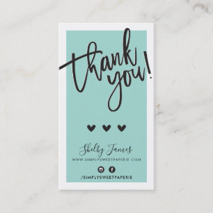 Cartão De Visita OBRIGADO PELO SEU PEDIDO, insira a horta verde