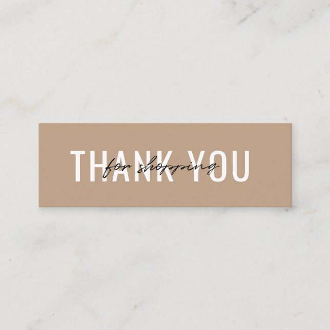 Cartão de visita Obrigado pelo seu pedido Minimali (Frente)