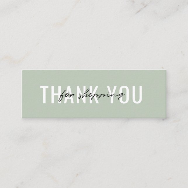 Cartão de visita Obrigado pelo seu pedido Minimali (Frente)