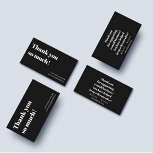 Cartão De Visita Obrigado Pelo Seu Pedido, Personalização De Pequen