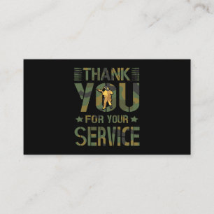 Cartão De Visita Obrigado pelo seu projeto de soldado militar