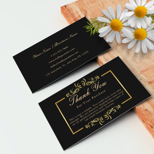 Cartão De Visita Obrigado Personalizado Nota Para O Cliente