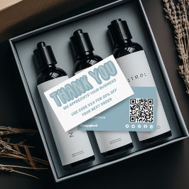 Cartão De Visita Obrigado por solicitar ícones sociais Código QR AZ