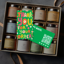 Cartão De Visita Obrigado por solicitar o código de QR social