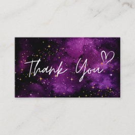 Cartão De Visita Obrigado Purple Night Sky Cosmic Galaxles