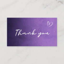 Cartão De Visita Obrigado Roxo Noite Cósmica Trendência Da Galáxia