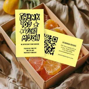 Cartão De Visita Obrigados para seu CÓDIGO DE DESCONTO de encomenda