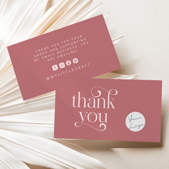 Cartão De Visita Obrigados Retro Para Comprar Rosas Pequenos Com Pó (Criador carregado)