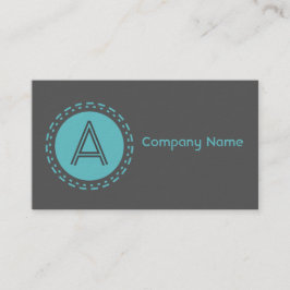 Cartão De Visita Obscuridade azul carimbada do ponto