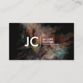 Cartão De Visita Obscuridade profissional do monograma da pintura a