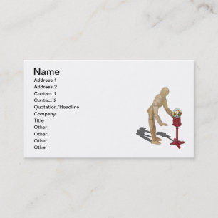 Cartão De Visita Obtendo Gumball do distribuidor