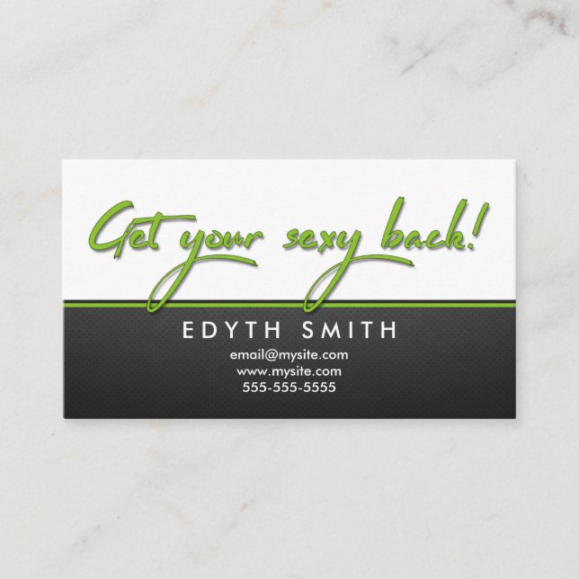 Cartão De Visita Obtenha sua parte traseira "sexy" - trabalha o (Frente)