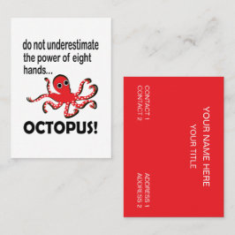 Cartão De Visita Octopus Coastal Beach Funny Octopus