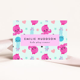 Cartão De Visita Octopus, medusa, centro de jogos, centro de ativid