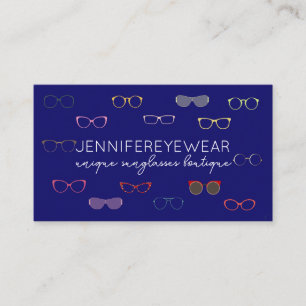 Cartão De Visita Óculos de Sol de Moda Navy Optic Eyewear