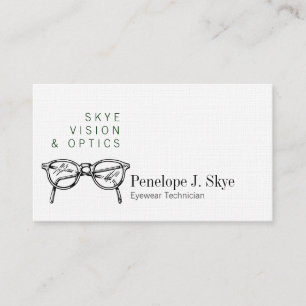 Cartão De Visita Óculos de Visão Óptica Skye Spectacles