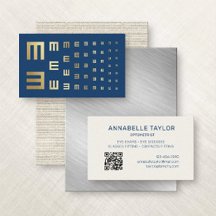 Cartão De Visita Óculos Oculares Optometristas De Visão
