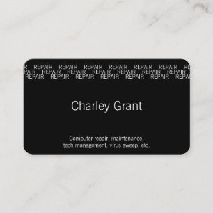 Cartão De Visita Ocupação de Palavra Repetida (Reparo)