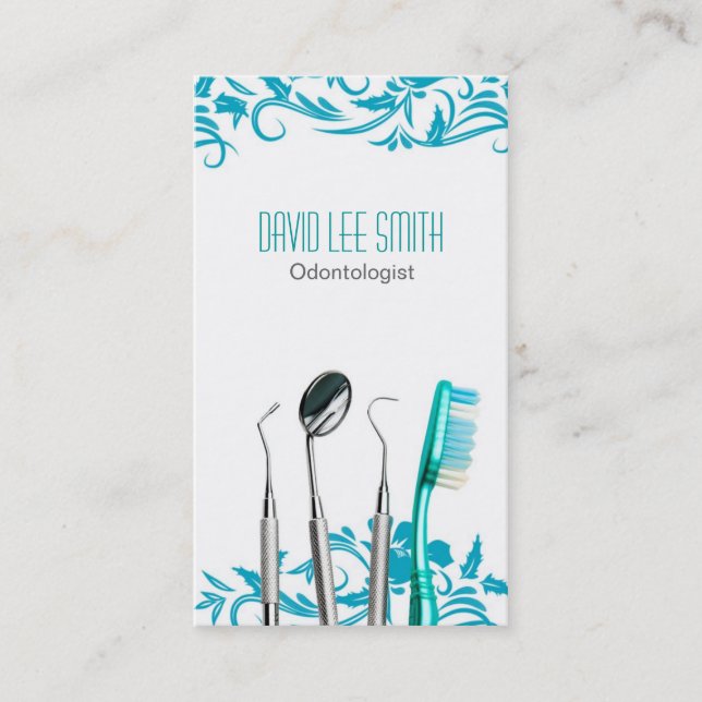 Cartão De Visita Odontologist Business Card (Frente)