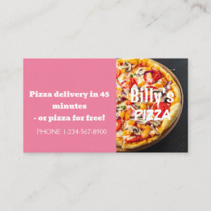 Cartão De Visita Oferta de Desconto na Entrega de Pizza