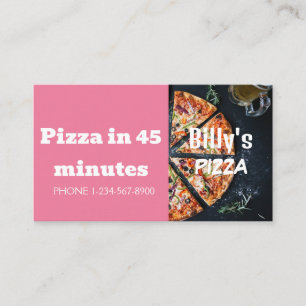 Cartão De Visita Oferta de Desconto na Entrega de Pizza