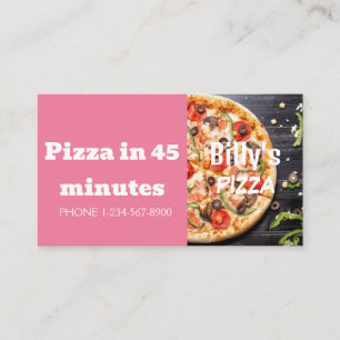Cartão De Visita Oferta de Desconto na Entrega de Pizza