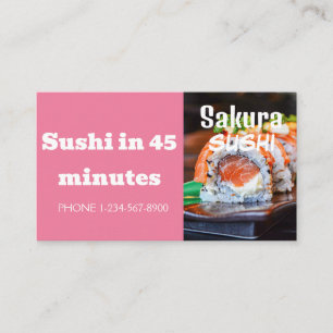 Cartão De Visita Oferta de Venda de Desconto de Entrega Sushi