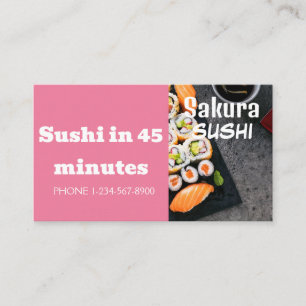 Cartão De Visita Oferta de Venda de Desconto de Entrega Sushi