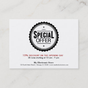 Cartão De Visita Oferta especial