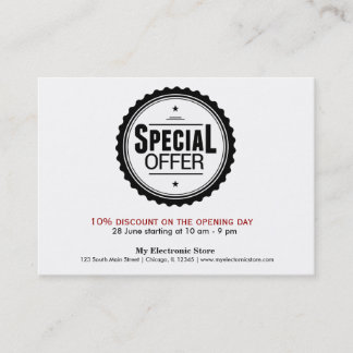Cartão De Visita Oferta especial