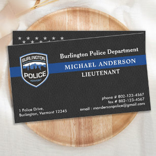 Cartão De Visita Oficial de Polícia de logotipos do Departamento de