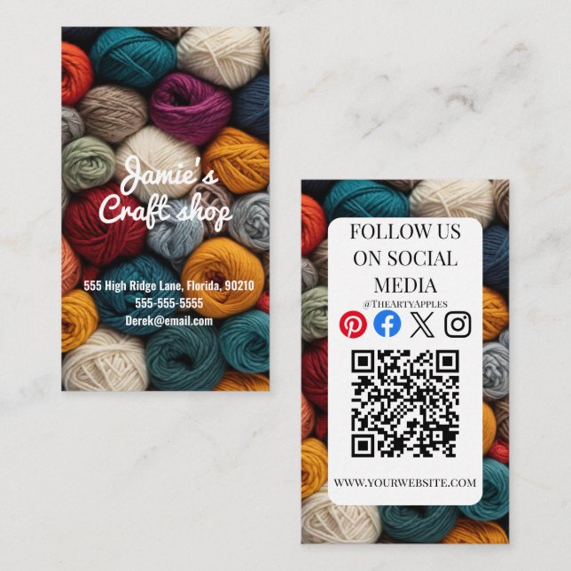 Cartão De Visita oficina de pintura e arte de artesanato crianças c (Frente/Verso)