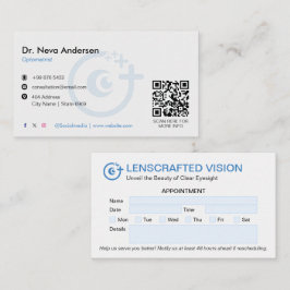 Cartão De Visita Oftalmologia Clínica | Limpar Compromisso