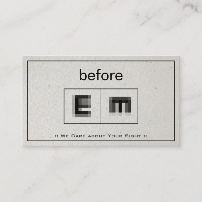 Cartão De Visita Oftalmologia Óptica Oftalmologista (Frente)